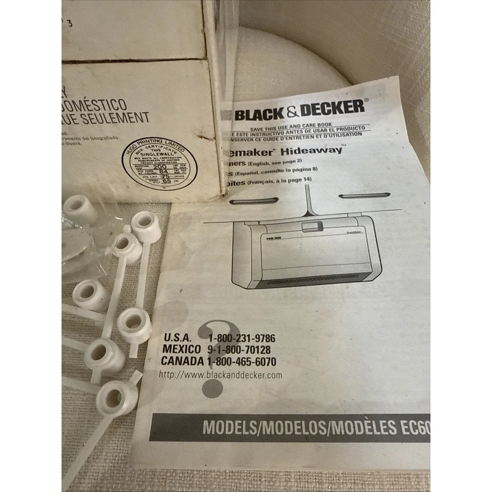 Black & Decker EC600‎ Spacemaker Optima Under Cabinet Can Opener Sharpener RV
